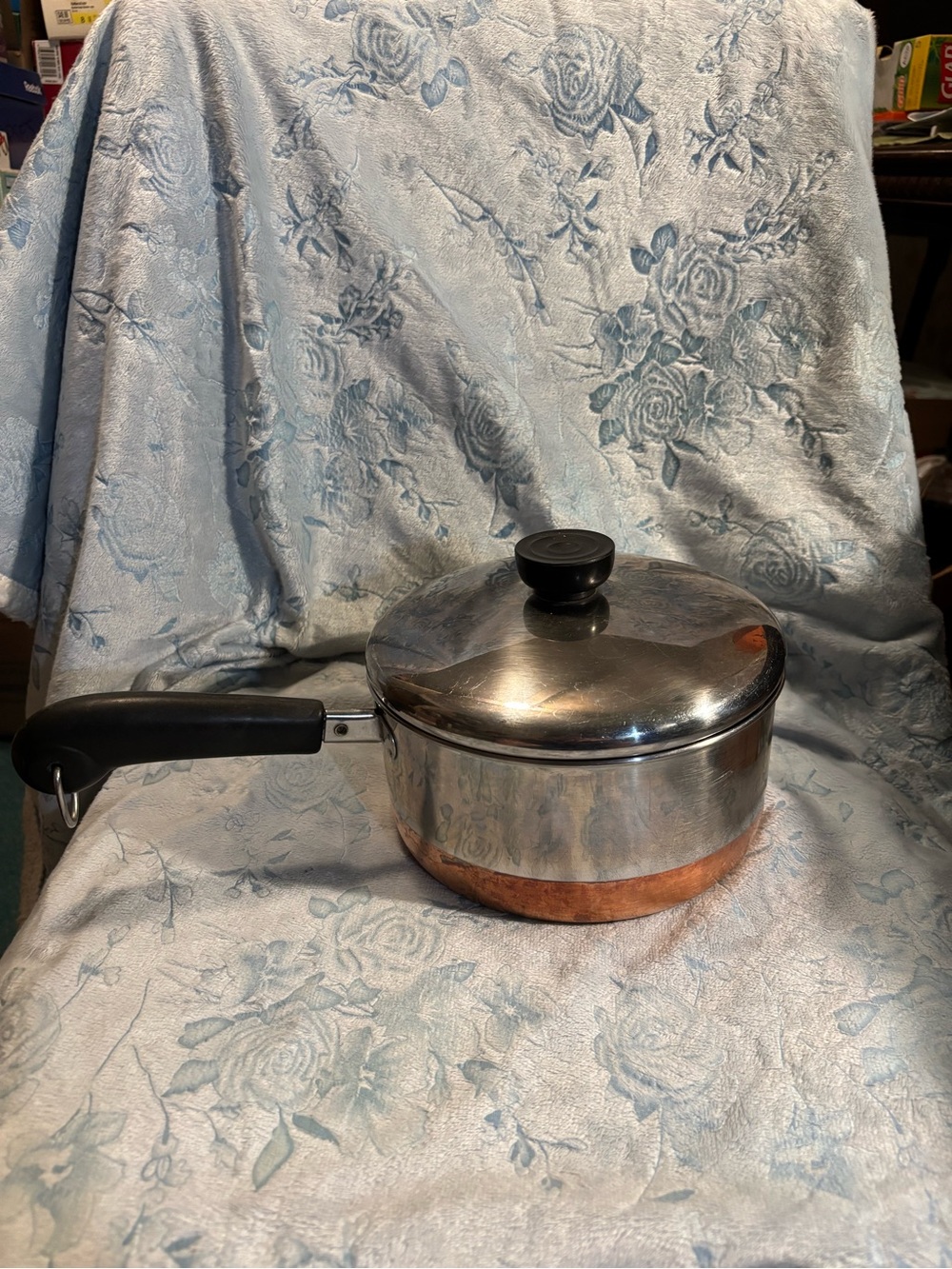 Revere Copper Bottom Stainless Steel 2 Qt Saucepan with Lid